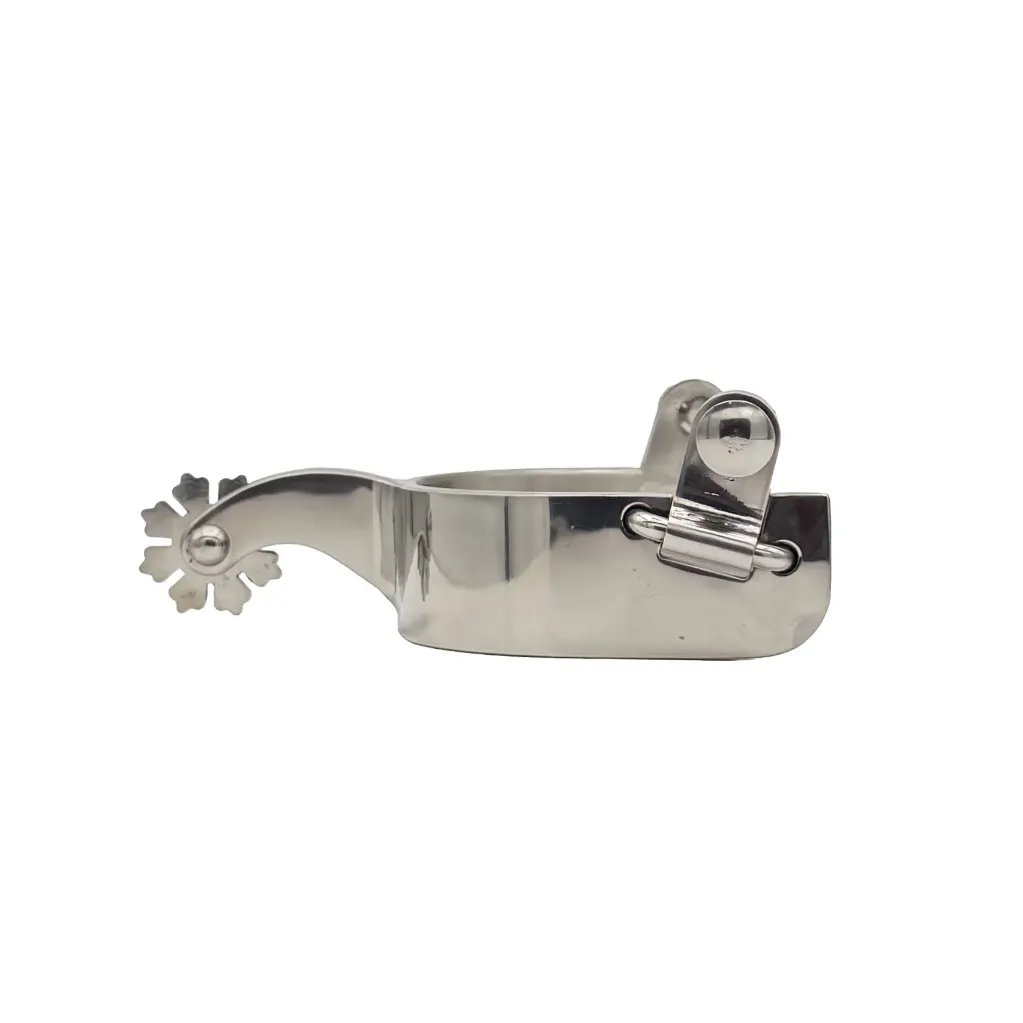 C. Letchworth Stainless Steel Spur Men's 1 1/4" Band Snowflake Rowel