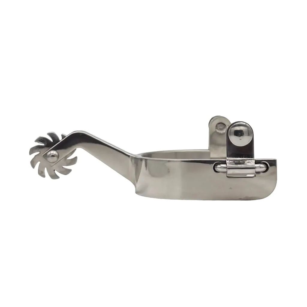 C. Letchworth Stainless Steel Spurs Men's 1" Band Hurricane Rowel
