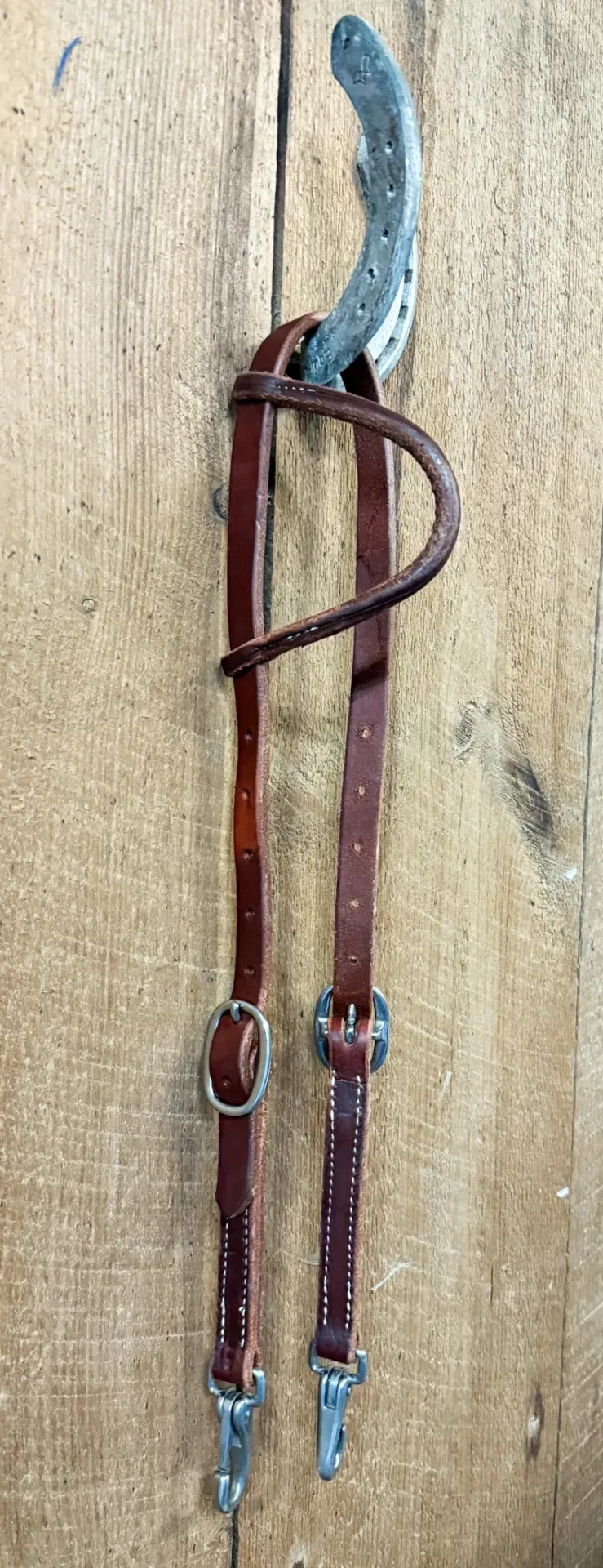 Herman Oak Single Ear Snap Headstall